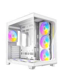 ANTEC Constellation C5 White ARGB Case  270' Full-View Tempered Glass  Dual Chamber  Support Back-Connect Motherboards  7 x ARGB PWM Fans With Built-In Fan Controller  ATX  Micro-ATX  ITX