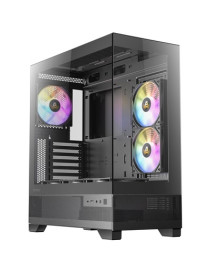 ANTEC CX700 Mid Tower Gaming Case  Black  270 Full-View Tempered Glass  6 x 120 mm RGB Fans  1 x USB 3.0 / 1 x USB Type-C  ATX  Micro ATX  ITX