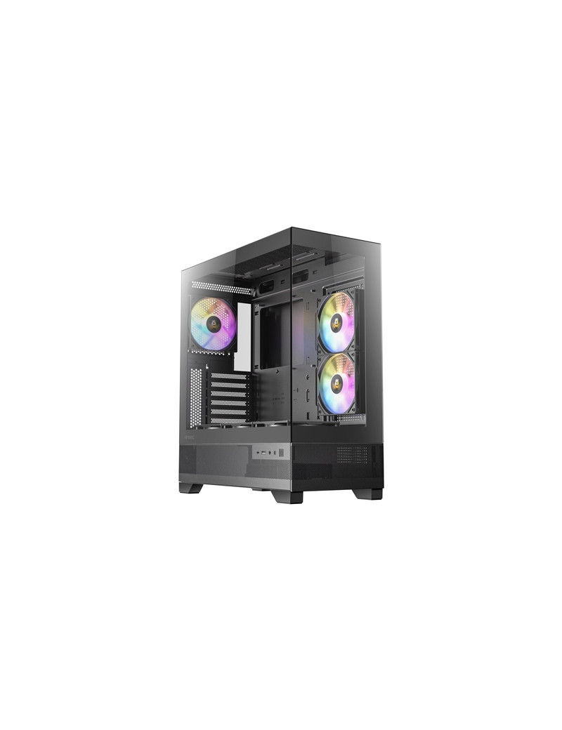 ANTEC CX700 Mid Tower Gaming Case  Black  270 Full-View Tempered Glass  6 x 120 mm RGB Fans  1 x USB 3.0 / 1 x USB Type-C  ATX  Micro ATX  ITX