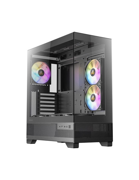 ANTEC CX700 Mid Tower Gaming Case  Black  270 Full-View Tempered Glass  6 x 120 mm RGB Fans  1 x USB 3.0 / 1 x USB Type-C  ATX  Micro ATX  ITX