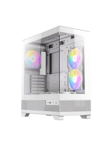 ANTEC CX700 Mid Tower Gaming Case  White  270 Full-View Tempered Glass  6 x 120mm RGB Fans  1 x USB 3.0 / 1 x USB Type-C  ATX  Micro ATX  ITX