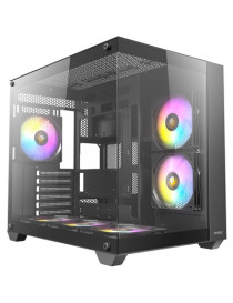 ANTEC CX800 Mid Tower Gaming Case  Black  270 Full-view tempered glass  6x 120mm RGB fans  1x USB 2.0 / 1x USB 3.0  ATX  Micro ATX  ITX