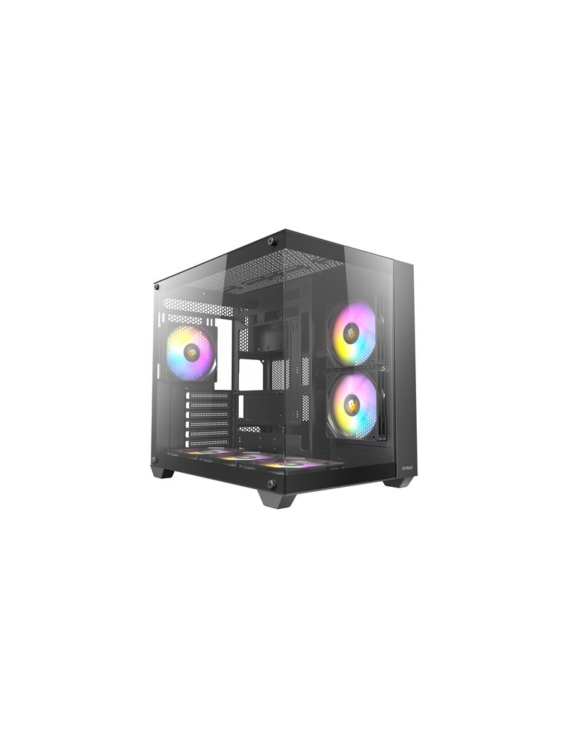 ANTEC CX800 Mid Tower Gaming Case  Black  270 Full-view tempered glass  6x 120mm RGB fans  1x USB 2.0 / 1x USB 3.0  ATX  Micro ATX  ITX