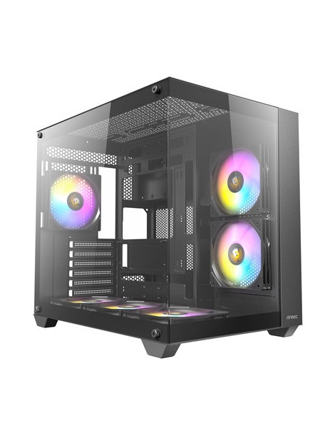 ANTEC CX800 Mid Tower Gaming Case  Black  270 Full-view tempered glass  6x 120mm RGB fans  1x USB 2.0 / 1x USB 3.0  ATX  Micro ATX  ITX