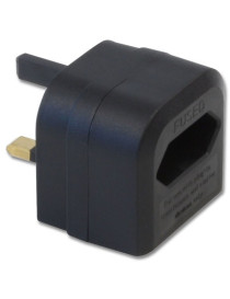 Lindy Euro Transformer to UK Adapter Plug  Black