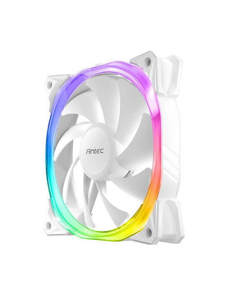 Antec Fusion Case Fan 120mm ARGB  White  Upto 2000RPM  57.93CFM Airflow  31.24dB Max  4-pin PWM 3-pin LED