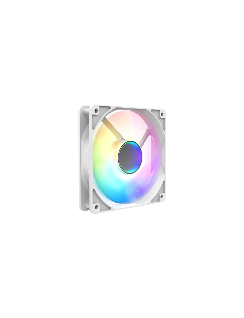 CIT Halo 120mm Infinity ARGB White 4-Pin PWM High-Performance PC Cooling Fan with Addressable RGB Lighting and Superior Airflow