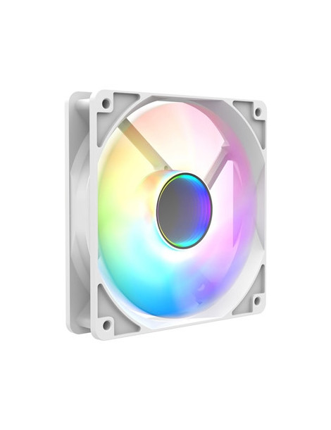 CIT Halo 120mm Infinity ARGB White 4-Pin PWM High-Performance PC Cooling Fan with Addressable RGB Lighting and Superior Airflow