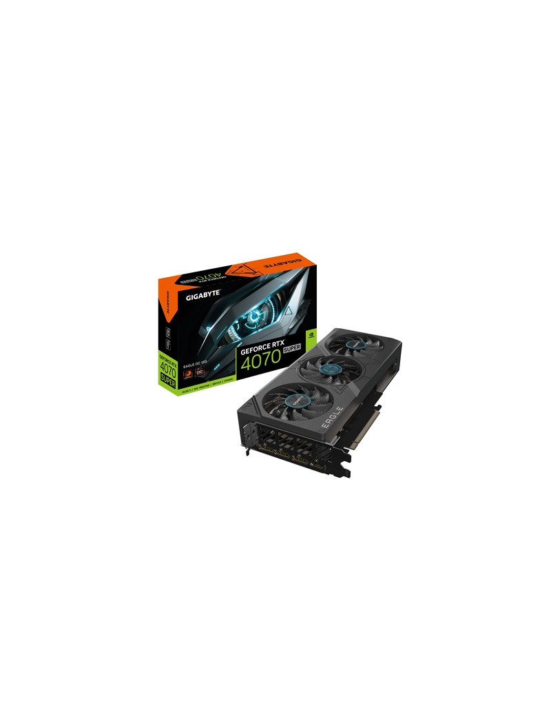 Gigabyte NVIDIA GeForce RTX 4070 SUPER EAGLE OC 12G Graphics Card  12GB GDDR6X  7168 CUDA Cores  2535 MHz Core Clock  Triple Fan  RGB  3x DisplayPorts / 1x HDMI Port