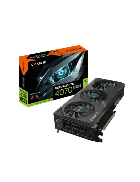 Gigabyte NVIDIA GeForce RTX 4070 SUPER EAGLE OC 12G Graphics Card  12GB GDDR6X  7168 CUDA Cores  2535 MHz Core Clock  Triple Fan  RGB  3x DisplayPorts / 1x HDMI Port