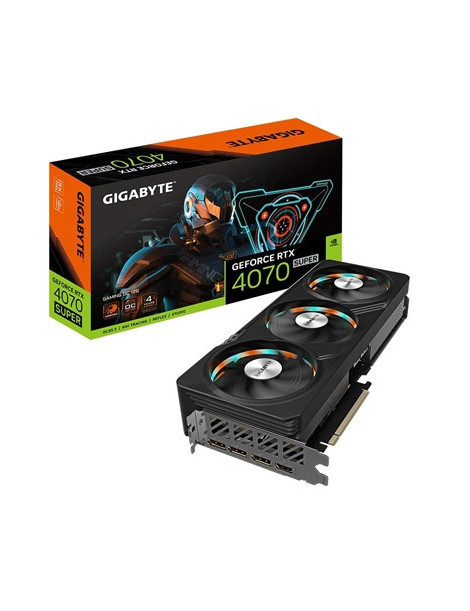 Gigabyte NVIDIA GeForce RTX 4070 SUPER GAMING OC 12G Graphics Card  12GB GDDR6X  7168 CUDA Cores  2565 MHz Core Clock  Triple Fan  RGB  3x DisplayPorts / 1x HDMI Port