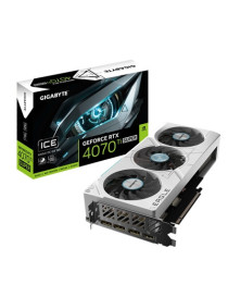 Gigabyte NVIDIA GeForce RTX 4070 Ti SUPER EAGLE OC ICE Graphics Card  16GB GDDR6X  8448 CUDA Cores  2640 MHz Core Clock  Triple Fan  White  RGB  3x DisplayPorts / 1x HDMI Port