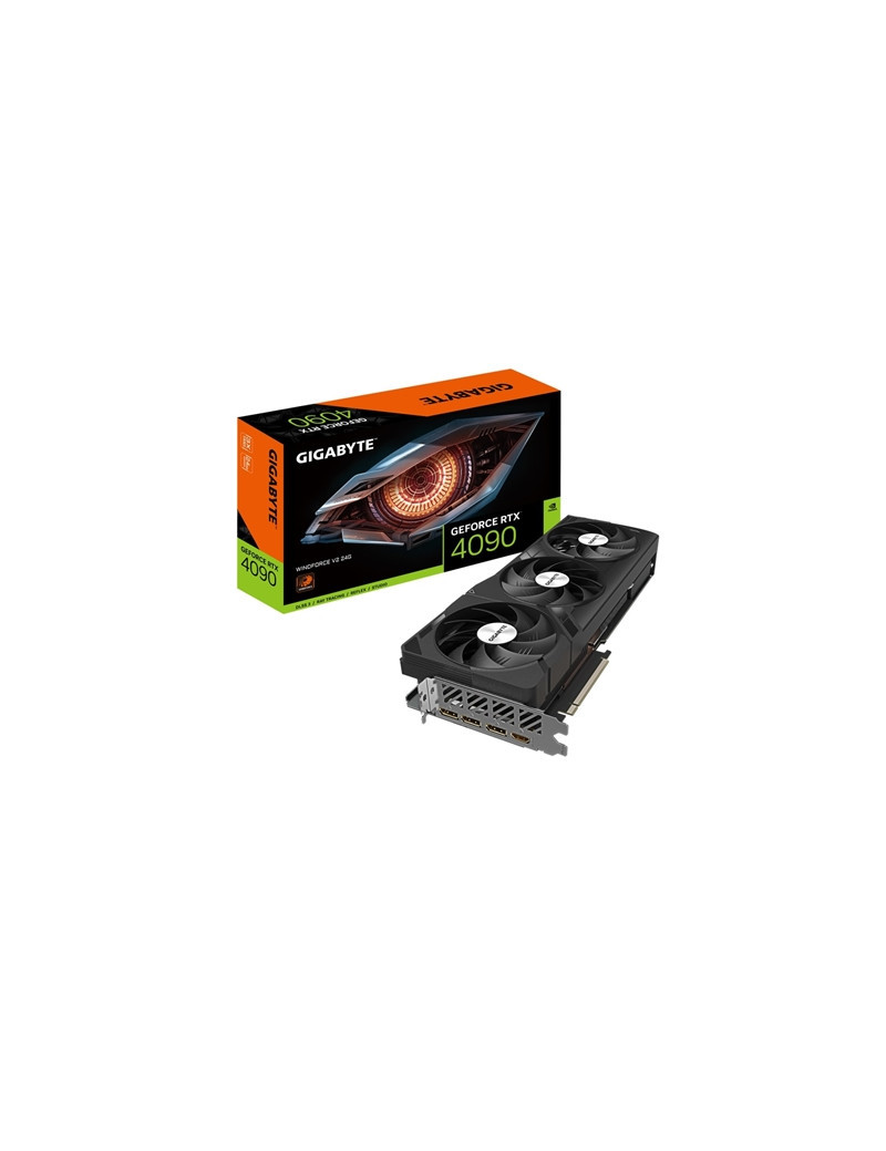 Gigabyte NVIDIA GeForce RTX 4090 WINDFORCE V2 Graphics Card  24GB GDDR6X  16384 CUDA Cores  2520 MHz Core Clock  Triple Fan  3x DisplayPorts / 1x HDMI Port