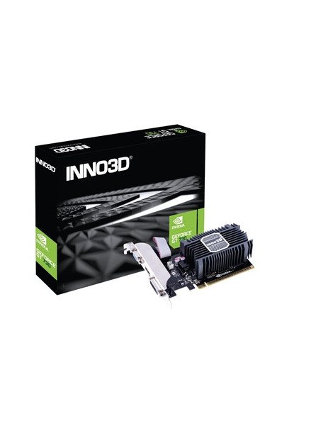 Inno3D NVIDIA GeForce GT 730 2GB SDDR3 LP Graphics Card  2GB SDDR3  384 CUDA Cores  902 MHz Base Clock  Passive Cooling  1x DVI-D / 1x HDMI Port / 1x VGA