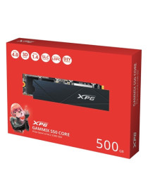 Adata GAMMIX S50 CORE (SGAMMIXS50C-500G-CS) 500GB NVMe SSD  PCIe Gen4  M.2 Interface  2280  Read 3500MB/s  Write 2800 MB/s  Heatsink  3 Year Warranty