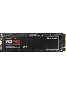 Samsung 980 PRO (MZ-V8P1T0BW)1TB NVMe SSD  M.2 Interface  PCIe Gen4  2280  Read 7000MB/s  Write 6000MB/s  5 Year Warranty