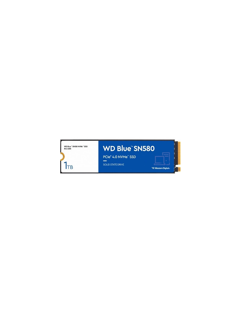 WD Blue SN580 (WDS100T3B0E) 1TB NVMe M.2 Interface  PCIe Gen4  2280  Read 4150MB/s  Write 4150MB/s  5 Year Warranty