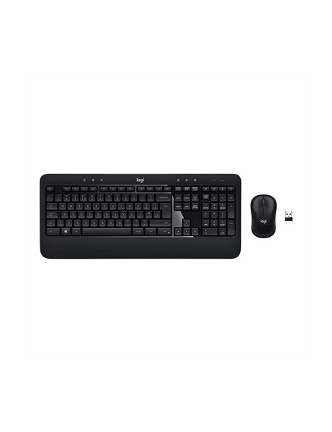 Logitech K540e Advanced Combo Wireless Keyboard and 3 Button Ambidextrous Scroll Mouse Unified Nano USB